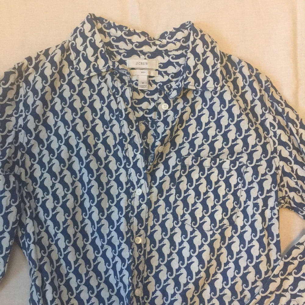 Cute J. Crew Seahorse Button Down